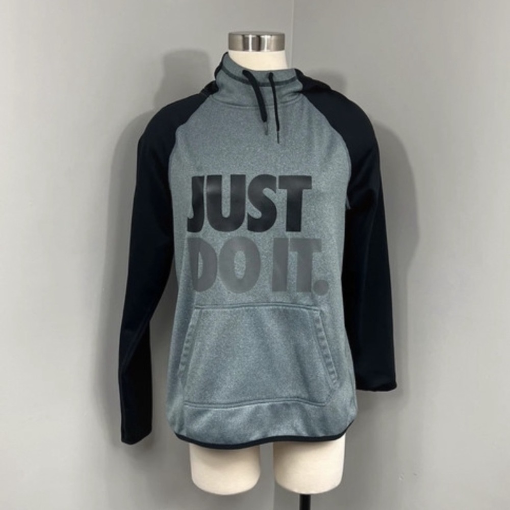 Nike | Just Do It Graphic Thermal Hoodie Sweatshirt Size Medium - Picture 2 of 5